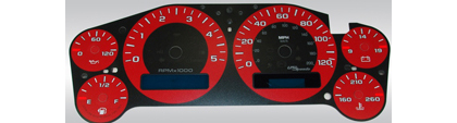 US Speedo Gauge Faces - Daytona GA (Red)