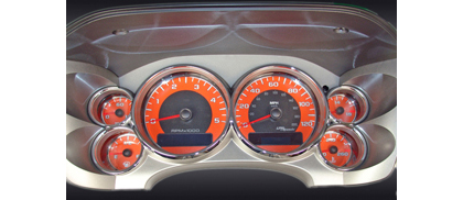 US Speedo Gauge Faces - Daytona GA (Orange)