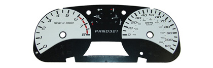 US Speedo Gauge Faces - Daytona GA (White)