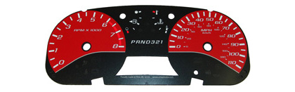 US Speedo Gauge Faces - Daytona GA (Red)