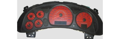 US Speedo Gauge Faces - Daytona GA (Red)