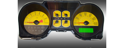 US Speedo Gauge Faces - Daytona GA (Yellow)