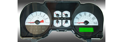 US Speedo Gauge Faces - Daytona GA (White)