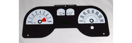 US Speedo Gauge Faces - Daytona GA (White)