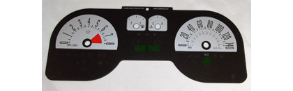 US Speedo Gauge Faces - Daytona GA (Silver)