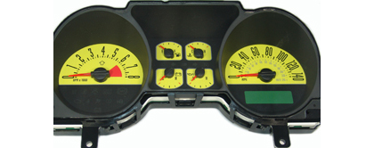 US Speedo Gauge Faces - Daytona GA (Yellow)