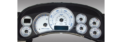 US Speedo Gauge Faces - Escalade Kit (Silver)