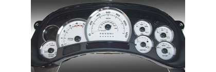 US Speedo Gauge Faces - Escalade Kit (White)