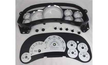 US Speedo Gauge Faces - Escalade Kit (Silver)