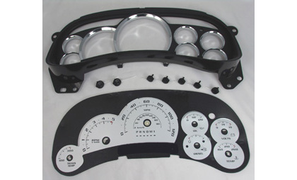 US Speedo Gauge Faces - Escalade Kit (Silver)