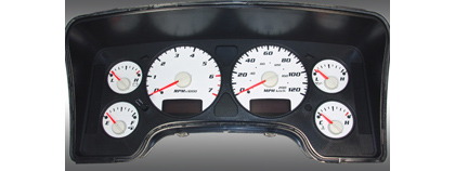 US Speedo Gauge Faces - Daytona GA (White)