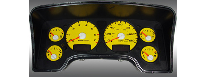 US Speedo Gauge Faces - Daytona GA (Yellow)