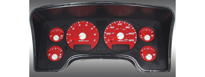 US Speedo Gauge Faces - Daytona GA (Red)