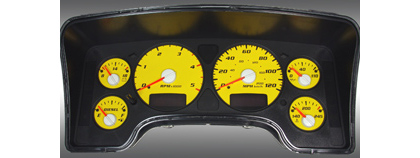 US Speedo Gauge Faces - Daytona GA (Yellow)