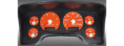 US Speedo Gauge Faces - Daytona GA (Orange)