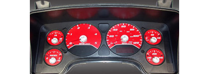 US Speedo Gauge Faces - Daytona GA (Red)