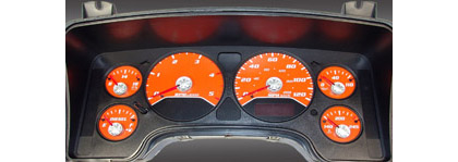 US Speedo Gauge Faces - Daytona GA (Orange)