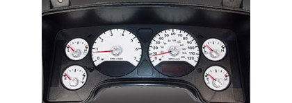 US Speedo Gauge Faces - Daytona GA (White)