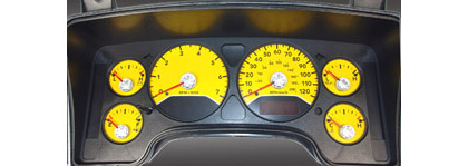 US Speedo Gauge Faces - Daytona GA (Yellow)