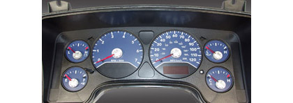 US Speedo Gauge Faces - Daytona GA (Blue)