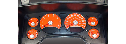 US Speedo Gauge Faces - Daytona GA (Orange)