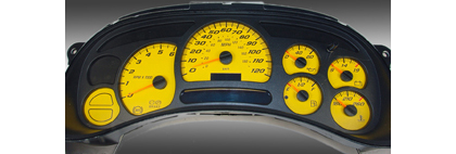 US Speedo Gauge Faces - Daytona GA (Yellow)