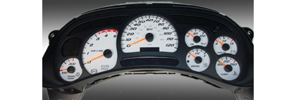 US Speedo Gauge Faces - Daytona GA (White)