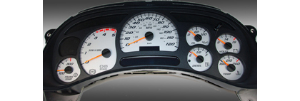 US Speedo Gauge Faces - Daytona GA (Silver)