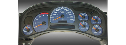 US Speedo Gauge Faces - Daytona GA (Blue)