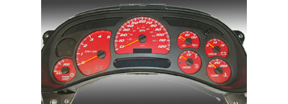 US Speedo Gauge Faces - Daytona GA (Red)