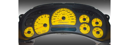 US Speedo Gauge Faces - Daytona GA (Yellow)