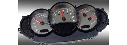 US Speedo Gauge Faces - Stainless Steel SS Kit (White)