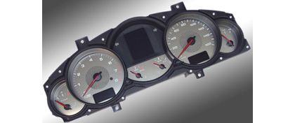 US Speedo Gauge Faces - Stainless Steel SS Kit (White)