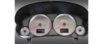 US Speedo Gauge Faces - Stainless Steel SS Kit (White)