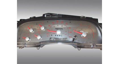 US Speedo Gauge Faces - Stainless Steel SS Kit (Red)