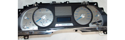 US Speedo Gauge Faces - Stainless Steel SS Kit (Blue)