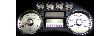 US Speedo Gauge Faces - Stainless Steel SS Kit (Red)