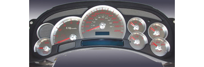 US Speedo Gauge Faces - Stainless Steel SS Kit (Red)