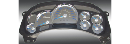 US Speedo Gauge Faces - Stainless Steel SS Kit (Blue)