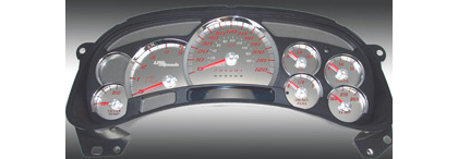 US Speedo Gauge Faces - Stainless Steel SS Kit (Red)