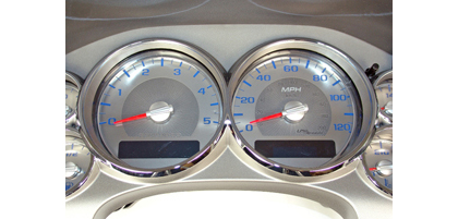 US Speedo Gauge Faces - Stainless Steel SS Kit (Blue)