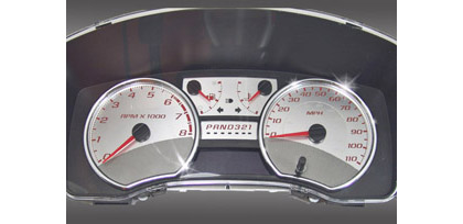 US Speedo Gauge Faces - Stainless Steel SS Kit (Red)