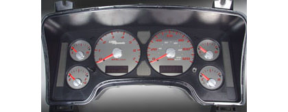 US Speedo Gauge Faces - Stainless Steel SS Kit (Red)