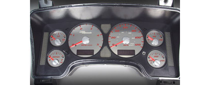 US Speedo Gauge Faces - Stainless Steel SS Kit (Red)