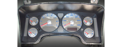 US Speedo Gauge Faces - Stainless Steel SS Kit (Blue)