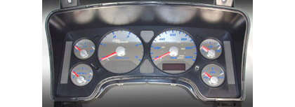 US Speedo Gauge Faces - Stainless Steel SS Kit (Blue)