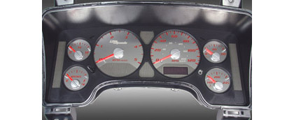 US Speedo Gauge Faces - Stainless Steel SS Kit (Red)