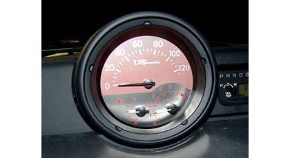 US Speedo Gauge Faces - Stainless Steel SS Kit (Red)