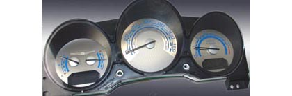 US Speedo Gauge Faces - Stainless Steel SS Kit (Blue)