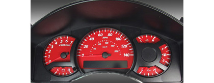 US Speedo Gauge Faces - Daytona GA (Red)